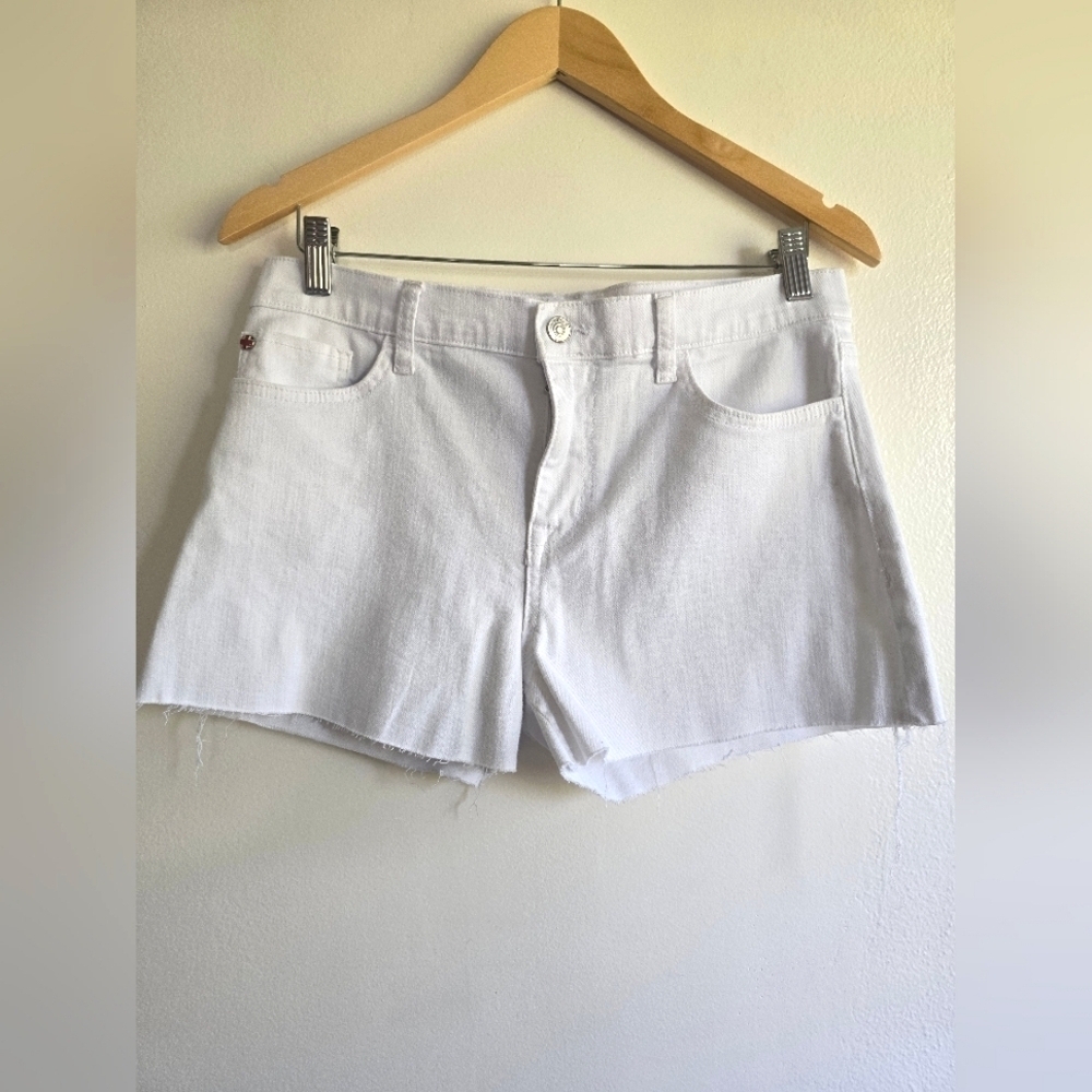 HUDSON, Gracie Midrise Cutoff Short, White, Size 30 - Picture 6 of 14
